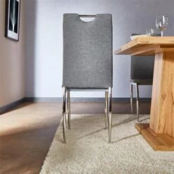 Esszimmerstuhl APOLLO, Set Mit 4 Stühlen Stoff In Grau -Möbelhaus 12274 A0 4N