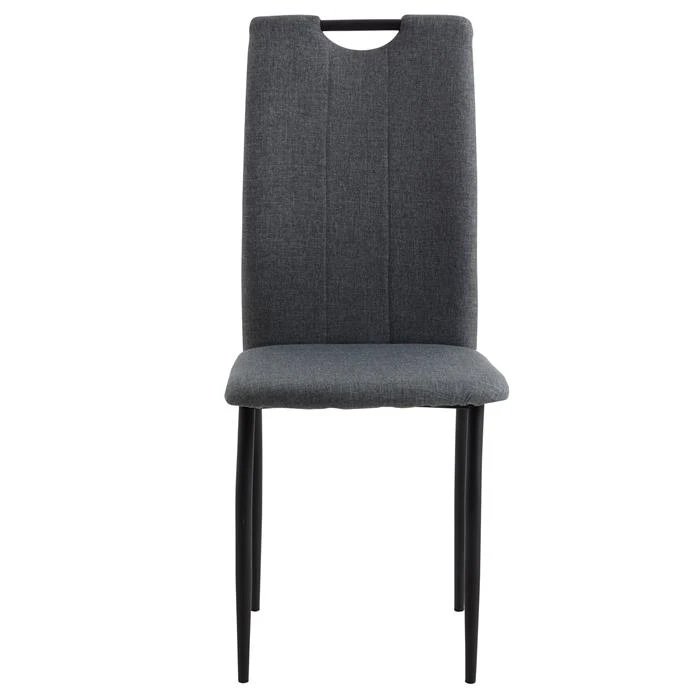 Esszimmerstuhl APOLLO Im 4er Set In Grau/schwarz Mit Stoffbezug 5 Esszimmerstuhl APOLLO Im 4er Set In Grau/schwarz Mit Stoffbezug – Bild 3