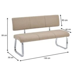 Esszimmerbank VILAS Stoffbezug In Beige 13 Esszimmerbank VILAS Stoffbezug In Beige -Möbelhaus 12376 5 N