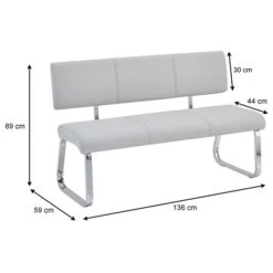 Esszimmerbank VILAS Kunstlederbezug In Hellgrau 13 Esszimmerbank VILAS Kunstlederbezug In Hellgrau -Möbelhaus 12377 5 N