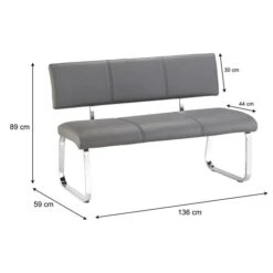 Esszimmerbank Essbank VILAS Grau -Möbelhaus 12381 4