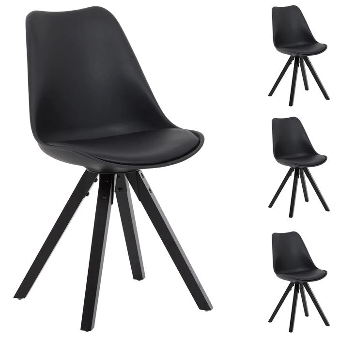 Esszimmerstuhl RETO Im 4er Set In Schwarz 3 Esszimmerstuhl RETO Im 4er Set In Schwarz