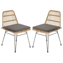 Esszimmerstuhl Gartenstuhl ENJOY Im 2er Set Mit Flechtrattan