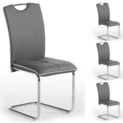 Schwingstuhl ELEONORA Im 4er Set In Grau