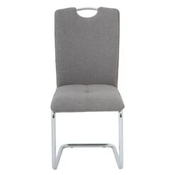 4er Set Schwingstuhl ELEONORA, Stoff Grau -Möbelhaus 12837 2