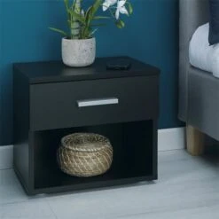 Nachttisch MARY Im 2er Set In Schwarz -Möbelhaus 13607 1 N1