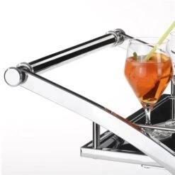 Servierwagen EVO In Schwarz Und Chrom -Möbelhaus 13810 2 N1