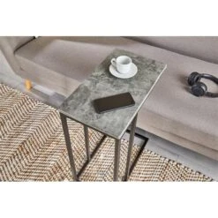 Beistelltisch DEBORA Rechteckig In Beton Dunkel -Möbelhaus 13846 A1