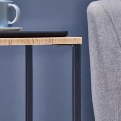 Blumenständer FLORA Aus Metall Tischplatte In Wildeiche -Möbelhaus 13857 AC5