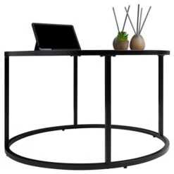 Couchtisch VASTO Rund In Schwarz Und Wildeiche -Möbelhaus 13907 3