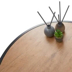 Couchtisch VASTO Rund In Schwarz Und Wildeiche -Möbelhaus 13907 5