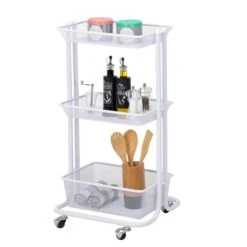 Küchenwagen VALIENTE Mit 3 Körben In Weiß -Möbelhaus 13925 4