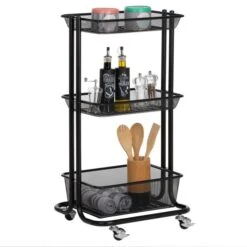 Küchenwagen VALIENTE Mit 3 Körben In Schwarz -Möbelhaus 13926 3