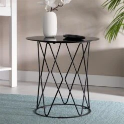 Beistelltisch MADESIS Rund, In Schwarz -Möbelhaus 13930 A0 N1