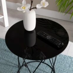Beistelltisch MADESIS Rund, In Schwarz -Möbelhaus 13930 A1 N1