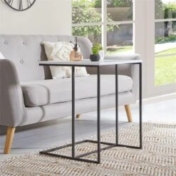 Beistelltisch VITORIO Rechteckig In Weiß/schwarz -Möbelhaus 13958 AC2