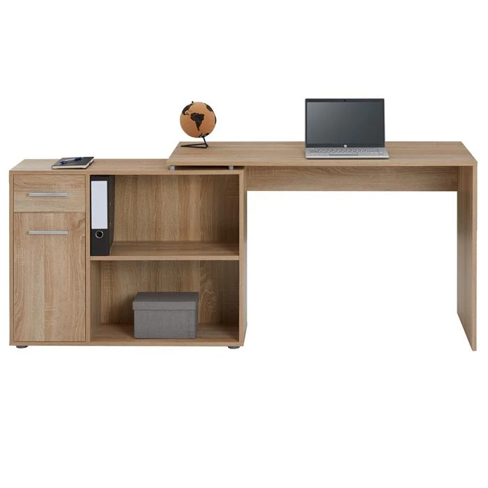 Eckschreibtisch ISOTTA Mit Regal In Sonoma Eiche 4 Eckschreibtisch ISOTTA Mit Regal In Sonoma Eiche – Bild 2