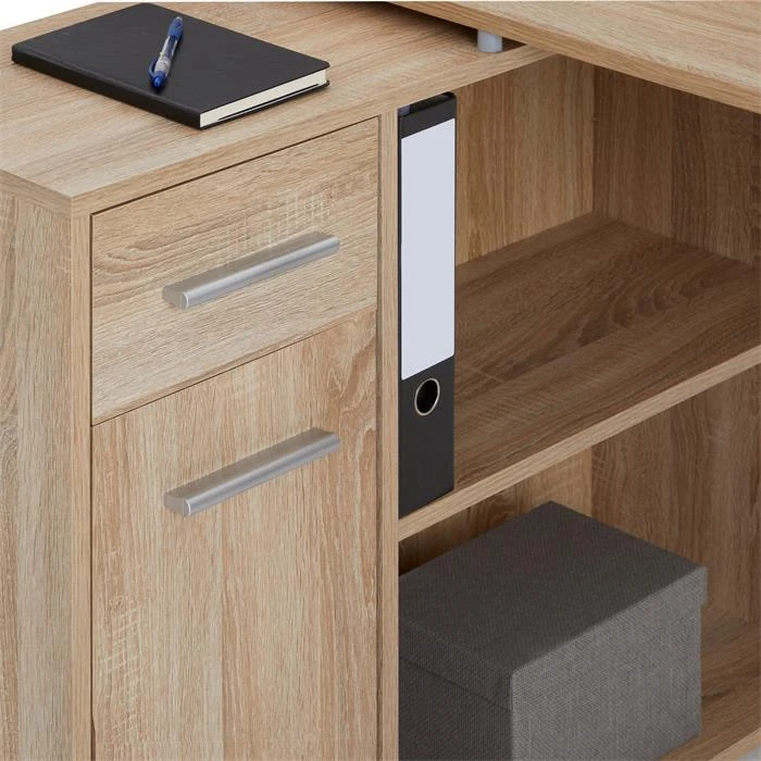 Eckschreibtisch ISOTTA Mit Regal In Sonoma Eiche 5 Eckschreibtisch ISOTTA Mit Regal In Sonoma Eiche – Bild 3