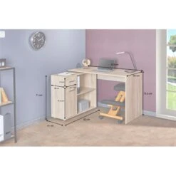 Eckschreibtisch ISOTTA Mit Regal In Sonoma Eiche 12 Eckschreibtisch ISOTTA Mit Regal In Sonoma Eiche -Möbelhaus 14711 A10