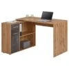 Eckschreibtisch ISOTTA Mit Regal In Wildeiche/Beton Dunkel -Möbelhaus 14715 0 N