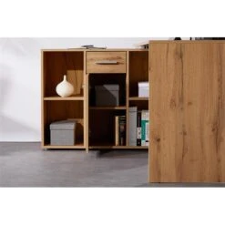 Eckschreibtisch DIEGO Mit Regal In Wotan Eiche -Möbelhaus 14718 A4