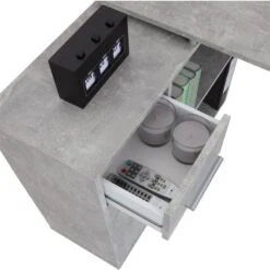 Eckschreibtisch ISOTTA Mit Regal In Betonoptik -Möbelhaus 14729 3 N