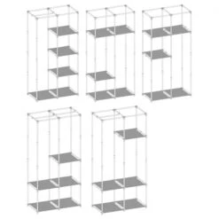 Stoffkleiderschrank ADAM, Bis Zu 3 Kleiderstangen -Möbelhaus 16125 3
