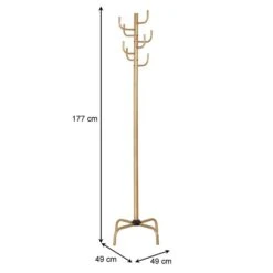 Kleiderständer KAKTUS Mit 8 Haken In Gold -Möbelhaus 18207 5