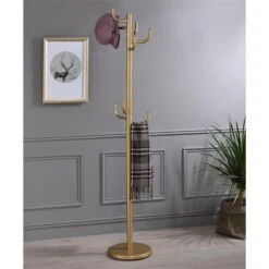 Kleiderständer MILA Mit 8 Kleiderhaken In Gold -Möbelhaus 18238 1