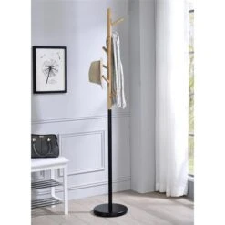 Kleiderständer ENRICO Mit 6 Haken In Schwarz/natur 5 Kleiderständer ENRICO Mit 6 Haken In Schwarz/natur -Möbelhaus 18278 1