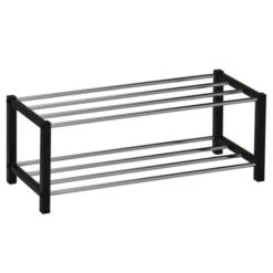 Schuhregal DUBLIN Mit 2 Böden, Schwarz -Möbelhaus 18461 2