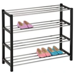 Schuhregal DUBLIN Mit 4 Böden In Schwarz