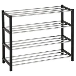 Schuhregal DUBLIN Mit 4 Böden In Schwarz -Möbelhaus 18467 2 N1