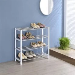 Schuhregal DUBLIN Mit 4 Böden In Weiß 6 Schuhregal DUBLIN Mit 4 Böden In Weiß -Möbelhaus 18468 1 N1