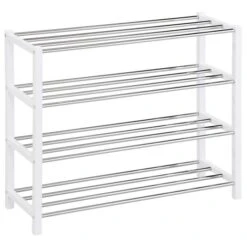 Schuhregal DUBLIN Mit 4 Böden In Weiß 7 Schuhregal DUBLIN Mit 4 Böden In Weiß -Möbelhaus 18468 2