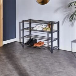 Schuhregal DUBLIN Mit 4 Böden In Grau -Möbelhaus 18469 A0 N1