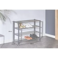 Schuhregal DUBLIN Mit 4 Böden In Grau -Möbelhaus 18469 A7