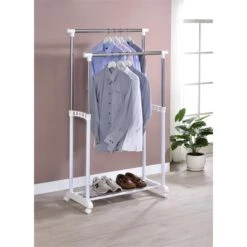 Garderobenwagen GROSSO, Höhenverstellbar Weiß -Möbelhaus 1846 2 N1