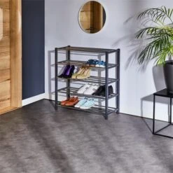 Schuhregal DUBLIN Mit 5 Böden In Grau -Möbelhaus 18472 A0 N1