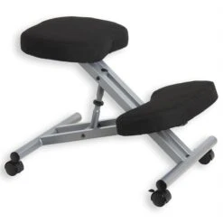 Kniehocker Kniestuhl ROBERT In Schwarz/alufarben