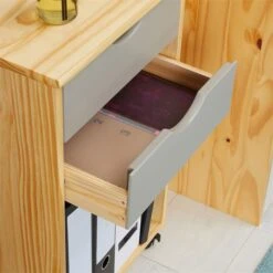 Rollcontainer KANO Mit 2 Schubladen Und 1 Ablagefach In Natur/grau -Möbelhaus 2113 AC5