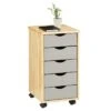 Rollcontainer LAGOS Mit 5 Schubladen In Natur/grau -Möbelhaus 2116 0