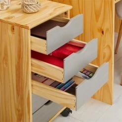 Rollcontainer LAGOS Mit 5 Schubladen In Natur/grau -Möbelhaus 2116 AC4