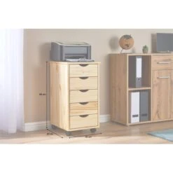 Rollcontainer LAGOS Mit 5 Schubladen In Natur -Möbelhaus 2120 A8