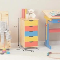 Rollcontainer LAGOS Mit 5 Schubladen Bunt -Möbelhaus 2121 AC8