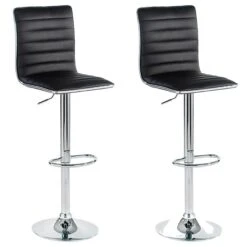 Barhocker ROCA Im 2er Set In Schwarz