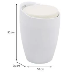 Badhocker DANIEL Mit Stauraum Weiß -Möbelhaus 30210 2