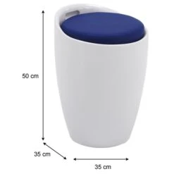 Badhocker DANIEL Mit Stauraum Weiß/blau -Möbelhaus 30213 2