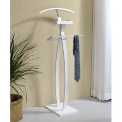 Herrendiener ROBIN Mit Hosenbügel Weiß -Möbelhaus 30551 1