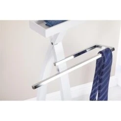 Herrendiener ROBIN Mit Hosenbügel Weiß -Möbelhaus 30551 A3